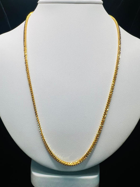 22KT Gold Cut Curb Chain 32gm