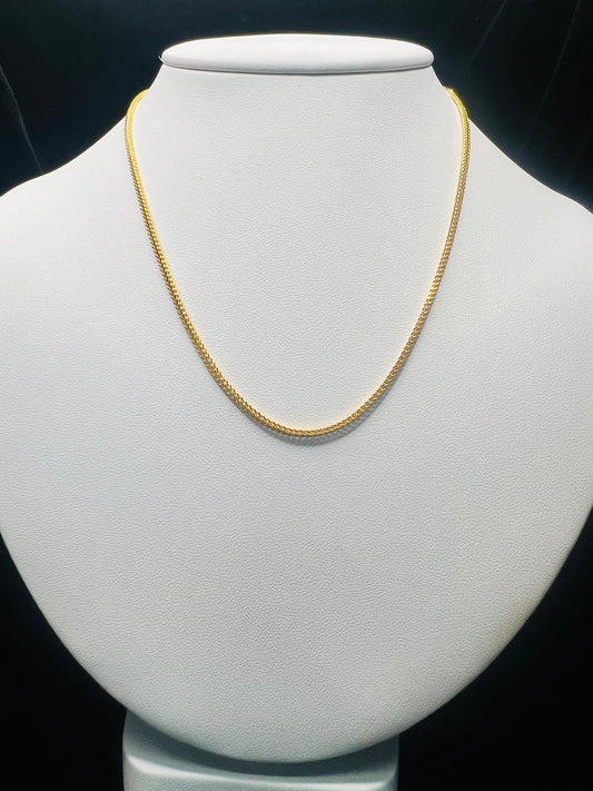 22KT Gold Wheat Link Chain 4gm