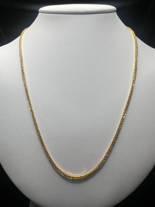 22KT Gold Wheat Link Chain 4.6gm