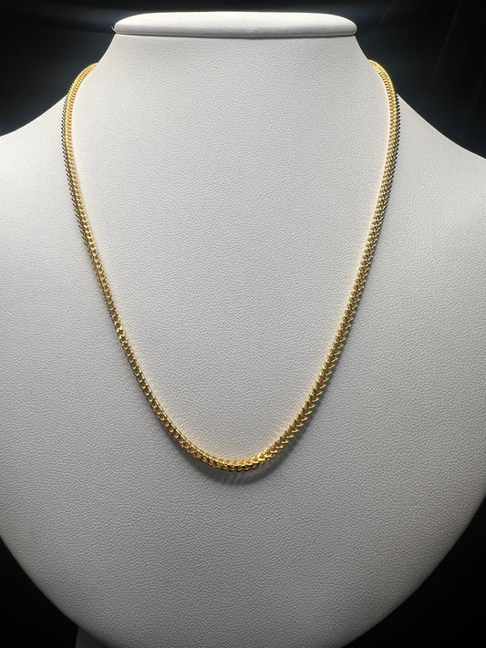 22KT Gold Wheat Link Chain 8.1gm