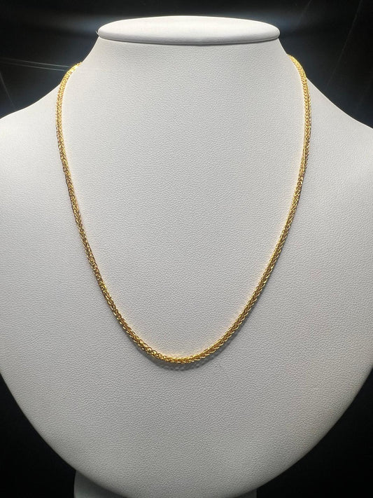 22KT Gold Wheat Link Chain 4.1gm