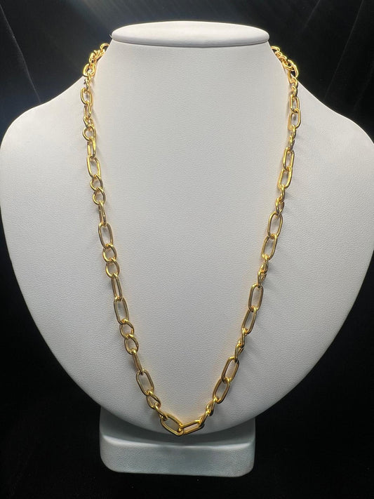 22KT Gold Alternating Link Chain 26.4gm