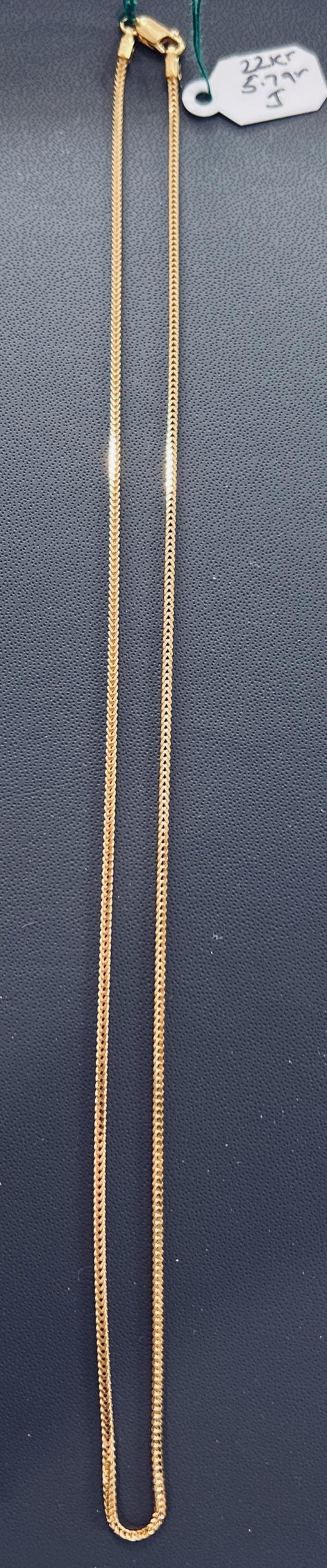 22KT GOLD CHAIN  18" 5.7GM