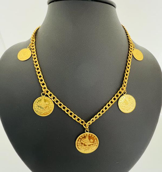 21KT GOLD COIN CHAIN 13.7GM