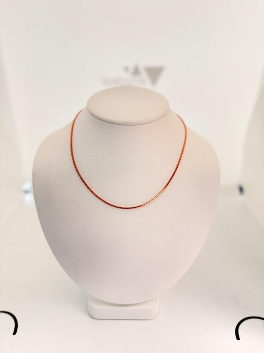 22KT ROSE GOLD BOX CHAIN 8.1 GM