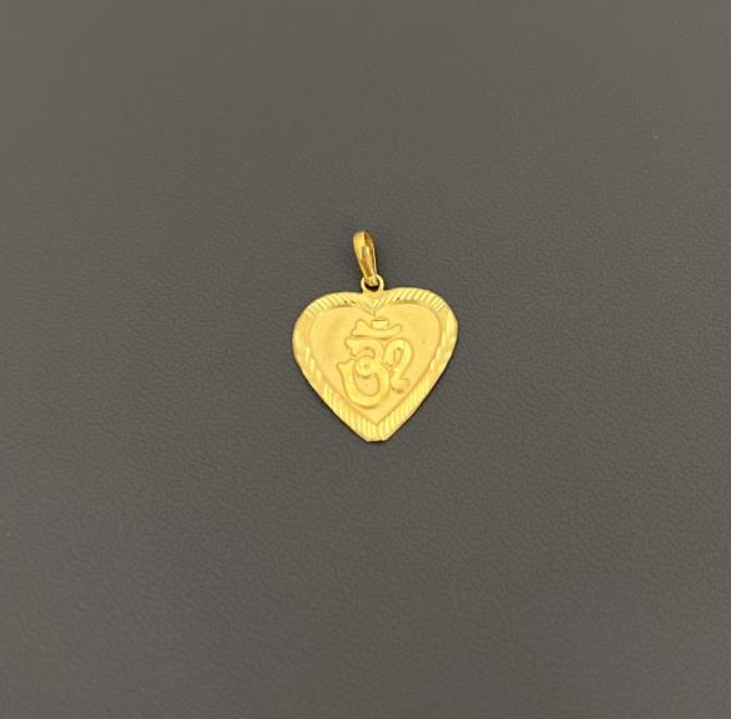 22KT GOLD OM CHARM 0.6GM