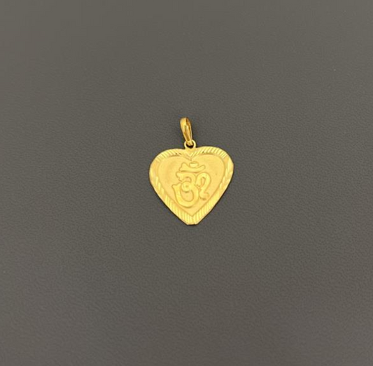 22KT GOLD OM CHARM 0.6GM