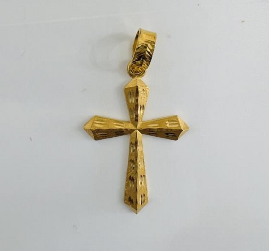 22KT GOLD CROSS CHARM 13.6GM