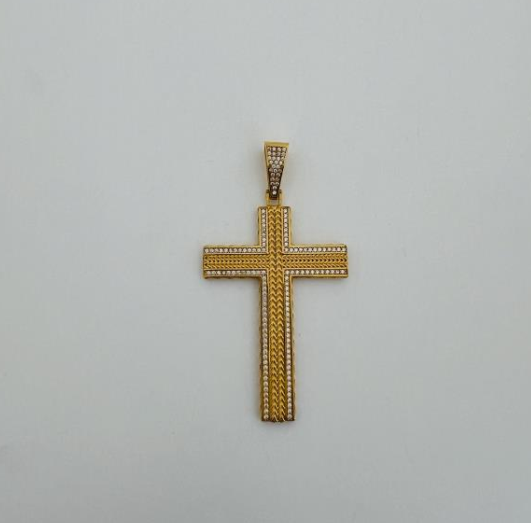 21KT GOLD CROSS CHARM 12.7GM