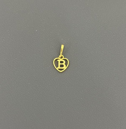 22KT GOLD INTIAL B 0.7GM