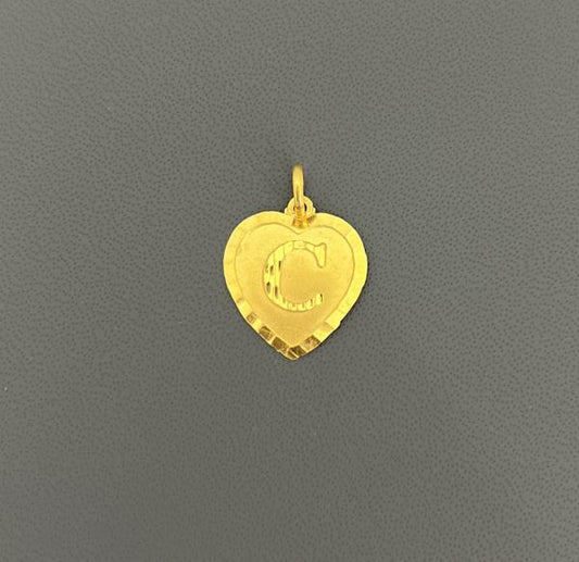 22KT Gold Initial C 0.8GM