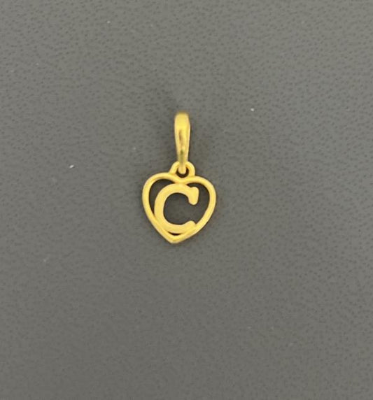 22KT Gold Initial C 0.7GM