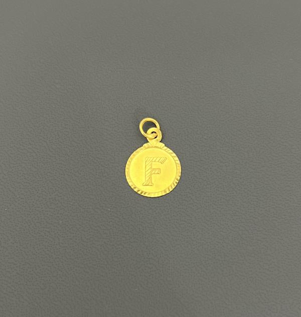 22KT Gold Initial F 1.1 GM