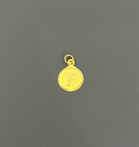 22KT Gold Initial F 1.1 GM