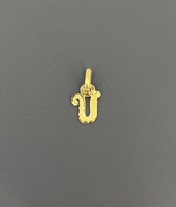 22KT Gold Initial U 1.3GM
