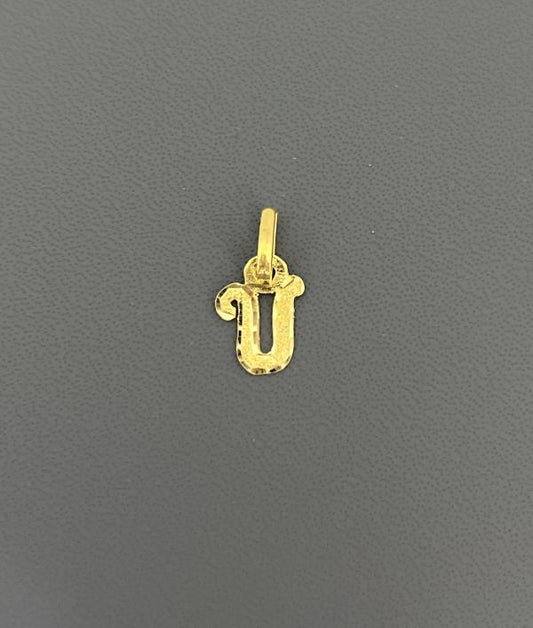 22KT Gold Initial U 1.3GM