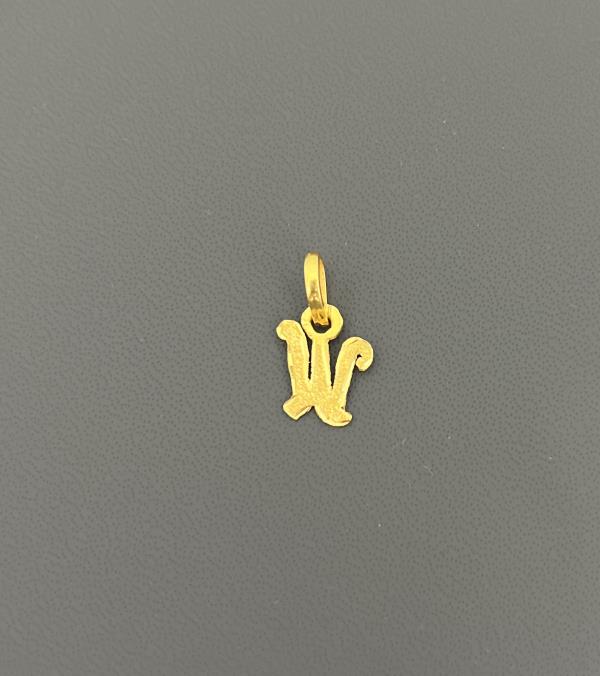 22KT Gold Initial W 1.3GM