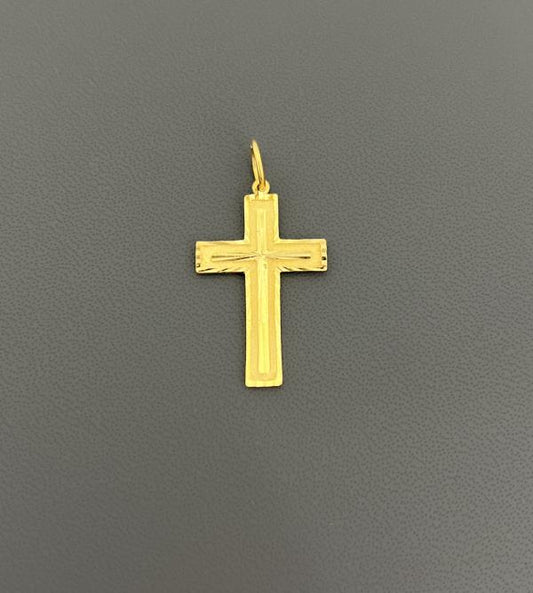 22KT GOLD CROSS CHARM 1.5GM