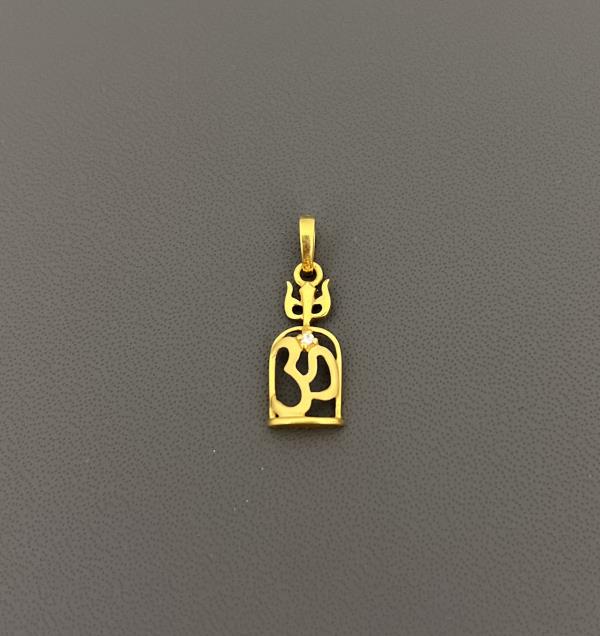 22KT Gold Om Charm 1.6GM