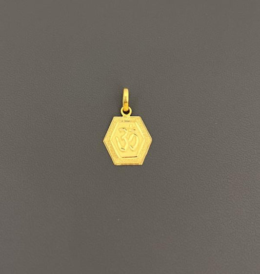 22KT Gold Om Charm 1.9GM