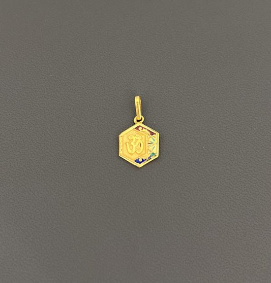 22KT GOLD OM CHARM 0.8GM