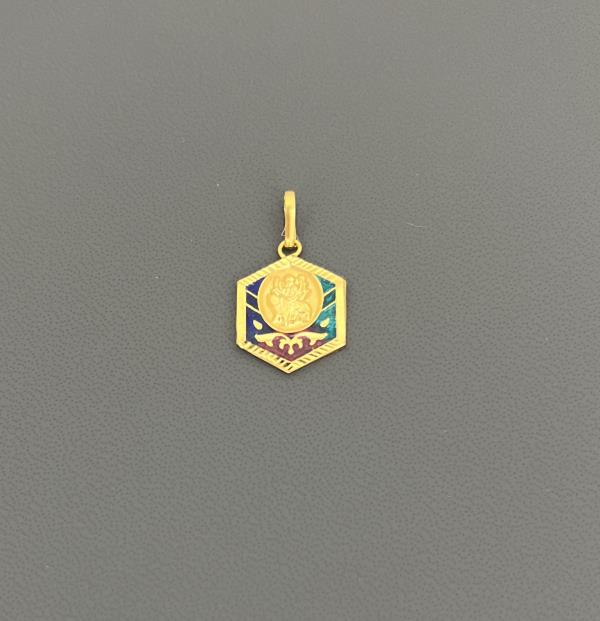 22KT GOLD DURGA MAA CHARM 1.2GM
