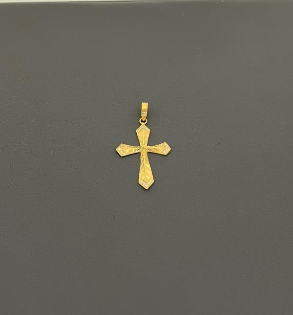 22KT GOLD CROSS CHARM 5.1GM