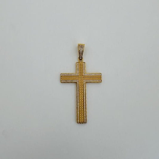 21KT GOLD CROSS CHARM 12.7GM