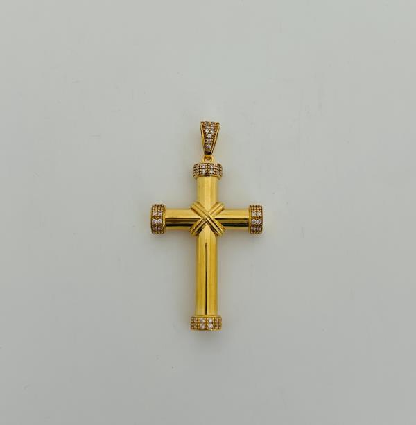 21KT GOLD CROSS CHARM 7.7GM