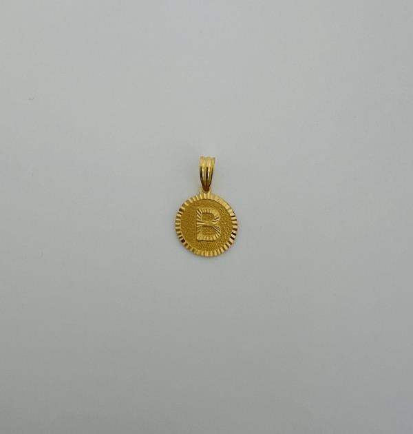 22KT Gold B Initial Charm 1.3GM