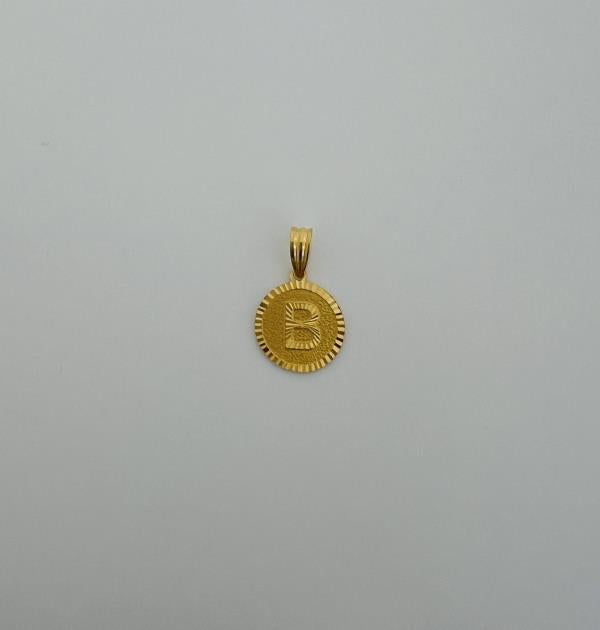 22KT GOLD B INITIAL CHARM 1.3GM