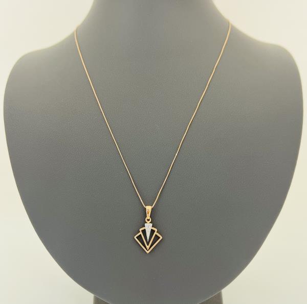 18KR DIAMOND NECKLACE GW: 2.78GM, DIA WT: 0.06CT