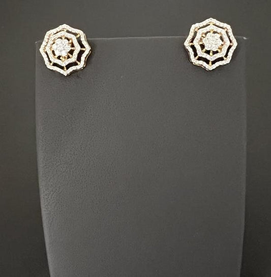 18KY DIAMOND EAR RINGS 0.44CT