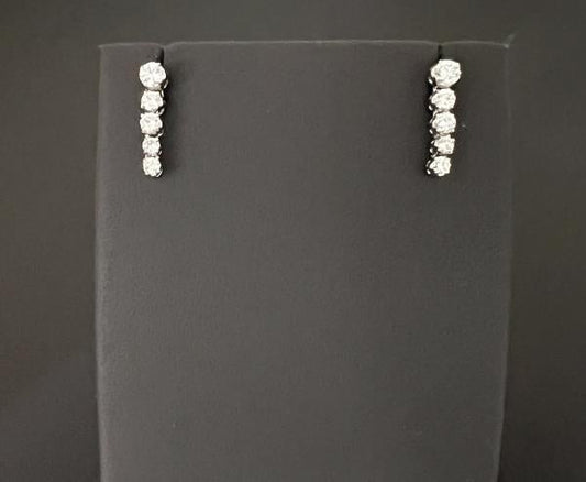 18KY DIAMOND EAR RINGS 0.55CT