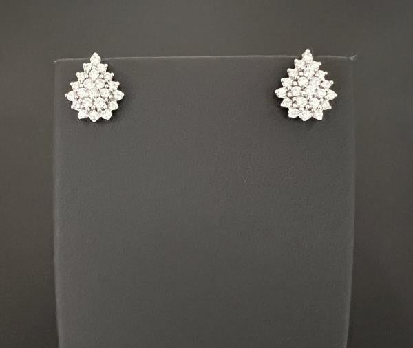 18KY DIAMOND EAR RINGS 0.65CT