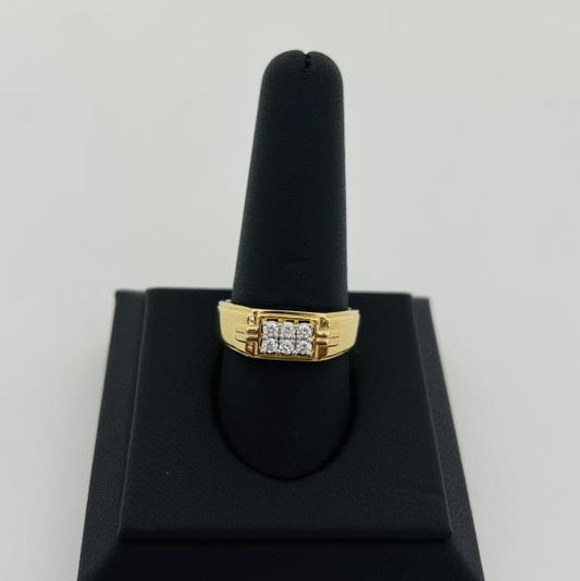 18KY MENS DIAMOND RING GOLD WT: 5.25GM, DIA WT: 0.23CT