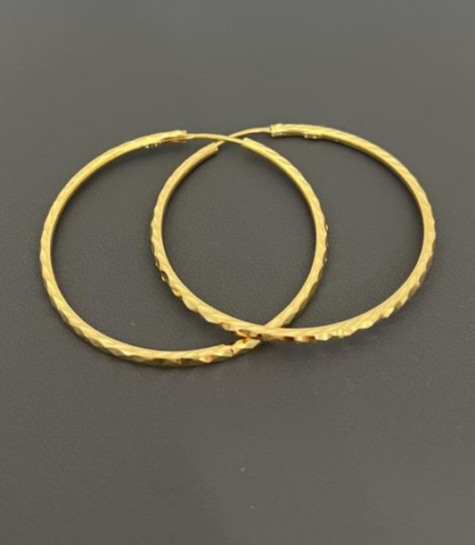 22KT GOLD HOOP EARRINGS 5GM