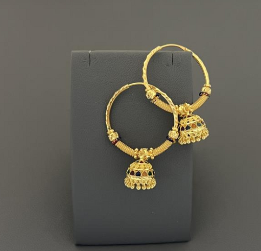 22KT GOLD HOOP EARRINGS 11.9GM