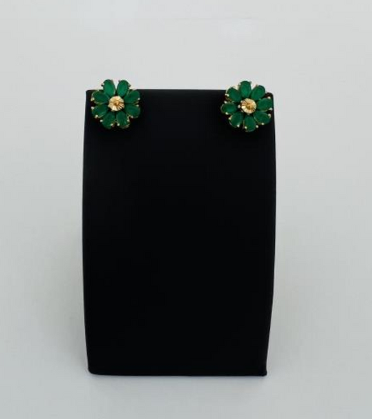 22KT Gold Emerald Earrings 6.3GM