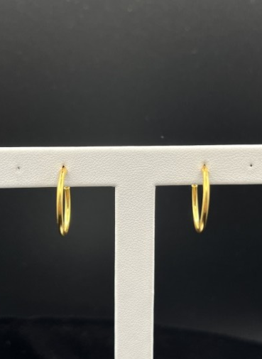 22KT GOLD HOOP EARRINGS 1.6 GM