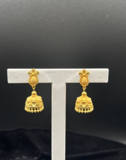 22KT GOLD JUMKIES EARRINGS 7 GM