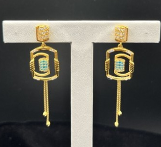 22KT GOLD DANGLE EARRINGS 7.2 GM