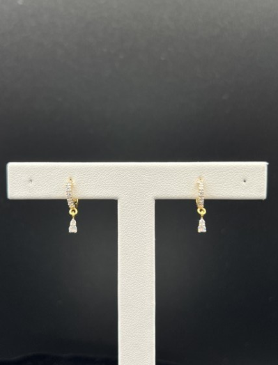 22KT GOLD EARRINGS WITH CZ 1.3 GM