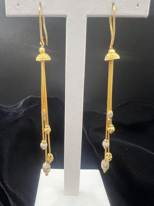 22KT Gold Dangling Earrings 9.3 GM