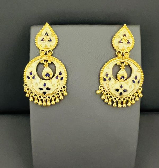 22KT Gold Chand Bali Earrings 11.7GM