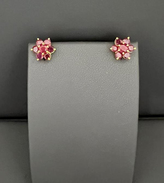 22KT Gold Ruby Earrings 4.9GM