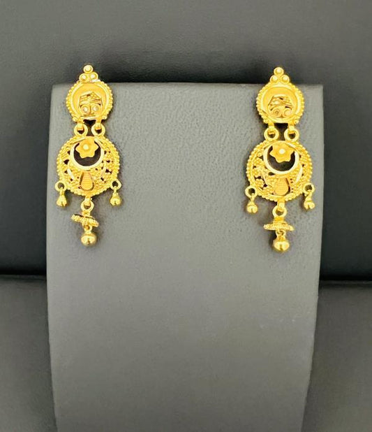 22KT Gold Chandelier Earrings 5.2GM