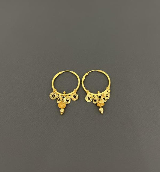 22KT GOLD HOOP EARRINGS 4.1 GM