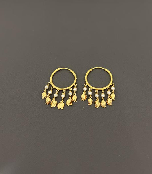 22KT GOLD HOOP EARRINGS 5.1 GM