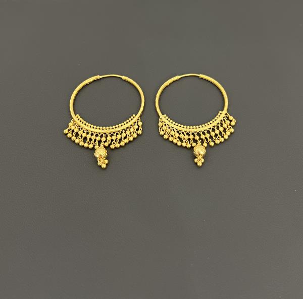 22KT Gold Hoop Earrings 10.5GM